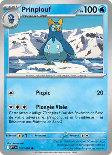 Carte Pokémon Prinplouf 028/094, extension Flammes Fantasmagoriques