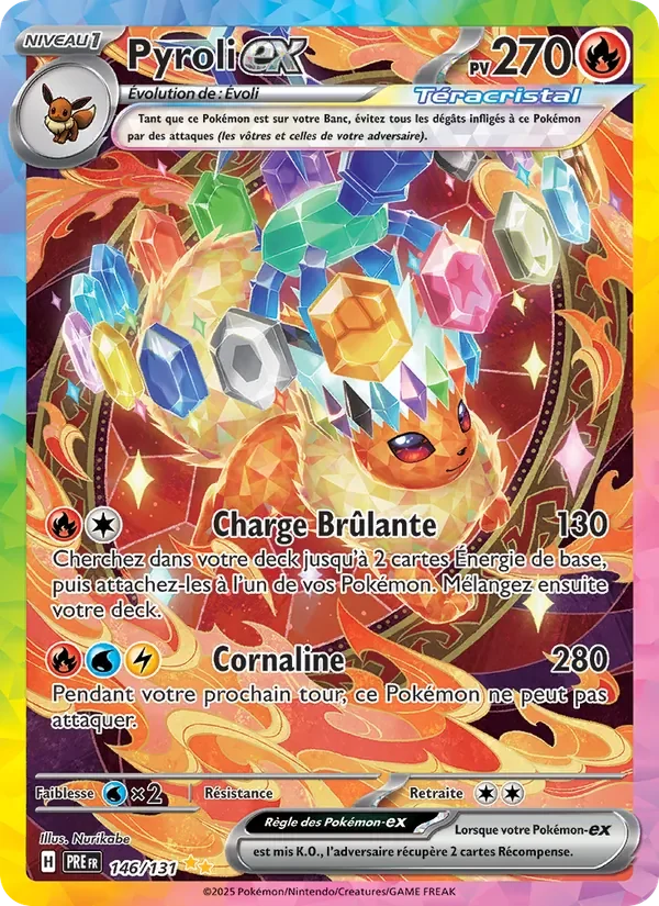 Carte Pokémon Pyroli-ex 146/131 — Évolutions Prismatiques
