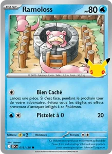 Carte Pokémon Ramoloss 016/128 du set 30e Anniversaire