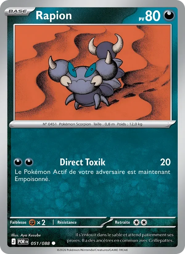 Carte Pokémon Rapion 051/124 — Équilibre Parfait