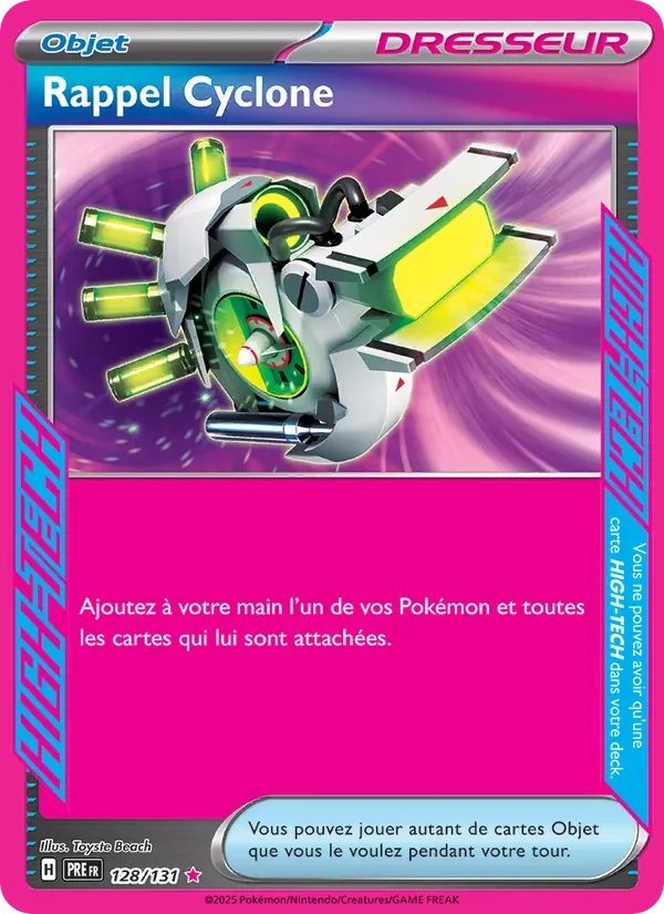 Carte Pokémon Rappel Cyclone 128/131 — Évolutions Prismatiques