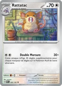 Carte Pokémon Rattatac 020/165 — 151