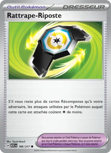 Carte Pokémon Rattrape-Riposte 186/217, extension Héros Transcendants
