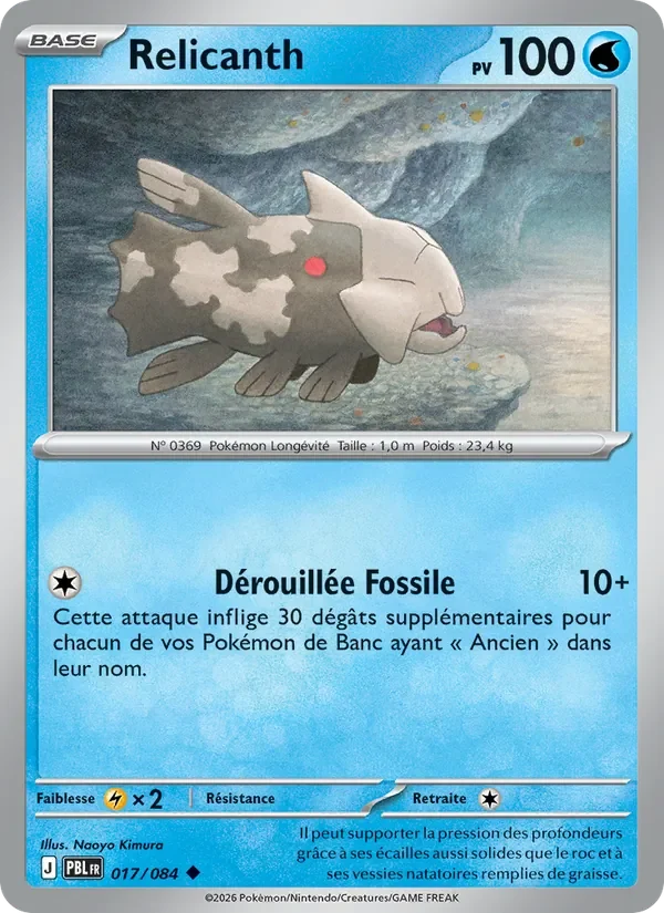 Carte Pokémon Relicanth 017/120 — Nuit Noire