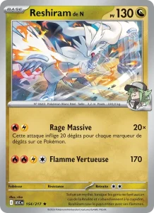 Carte Pokémon Reshiram de N 154/295 — Héros Transcendants