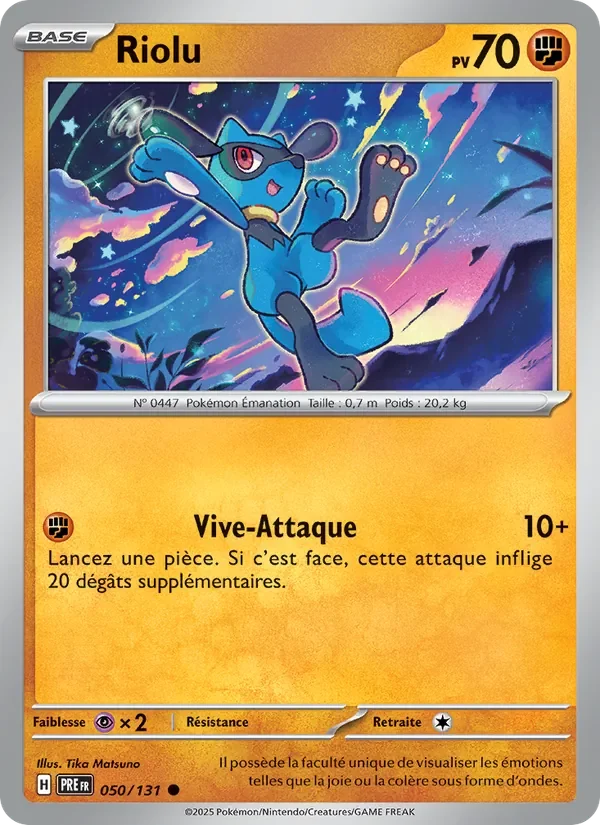 Carte Pokémon Riolu 050/131 — Évolutions Prismatiques