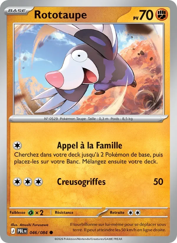 Carte Pokémon Rototaupe 046/120 — Nuit Noire