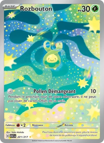 Carte Pokémon Rozbouton 221/217, extension Héros Transcendants