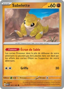 Carte Pokémon Sabelette 027/165 — 151