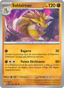 Carte Pokémon Sablaireau 028/165 — 151