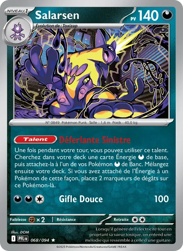 Carte Pokémon Salarsen 068/094 — Flammes Fantasmagoriques