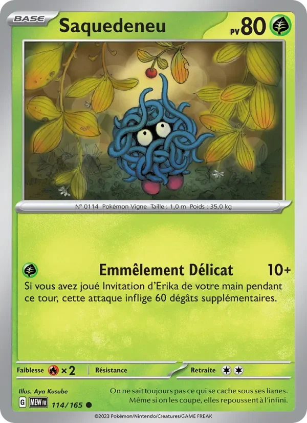 Carte Pokémon Saquedeneu 114/165 — 151