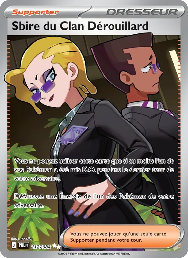 Carte Pokémon Sbire du Clan Dérouillard 112/120 — Nuit Noire