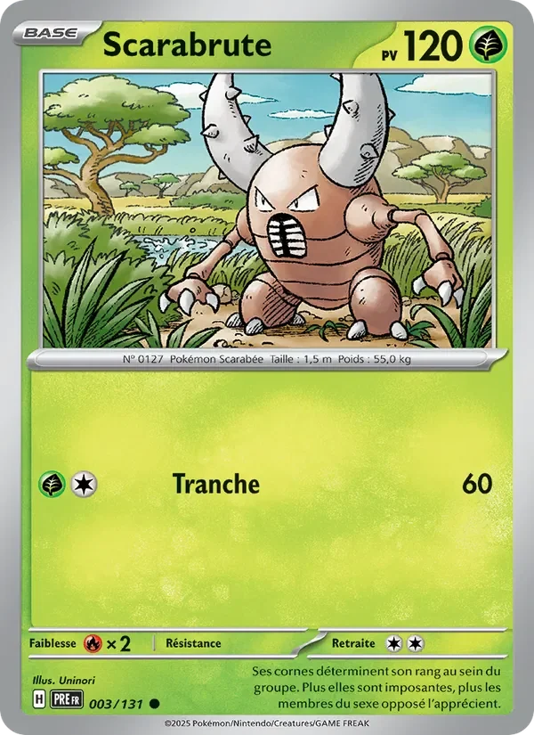 Carte Pokémon Scarabrute 003/131 — Évolutions Prismatiques