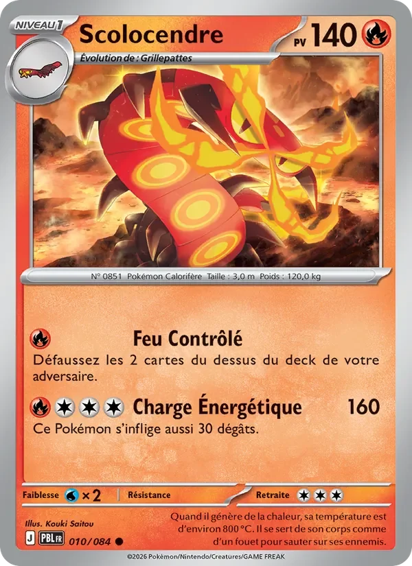 Carte Pokémon Scolocendre 010/120 — Nuit Noire