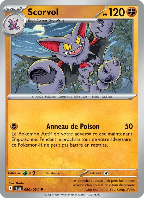 Carte Pokémon Scorvol 050/094 — Flammes Fantasmagoriques