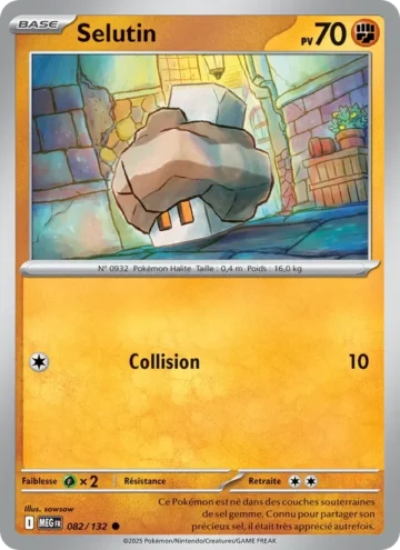 Carte Pokémon Selutin 082/132, extension Méga-Évolution