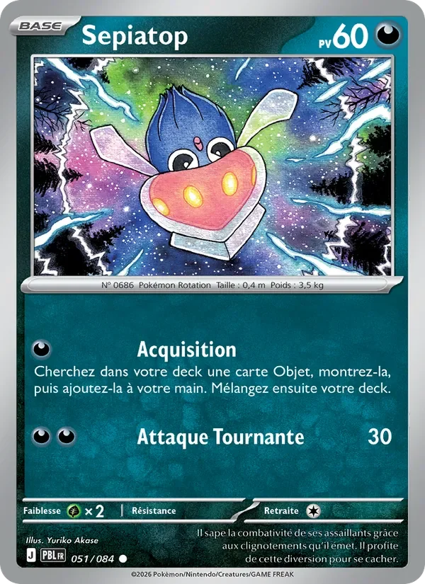Carte Pokémon Sepiatop 051/120 — Nuit Noire