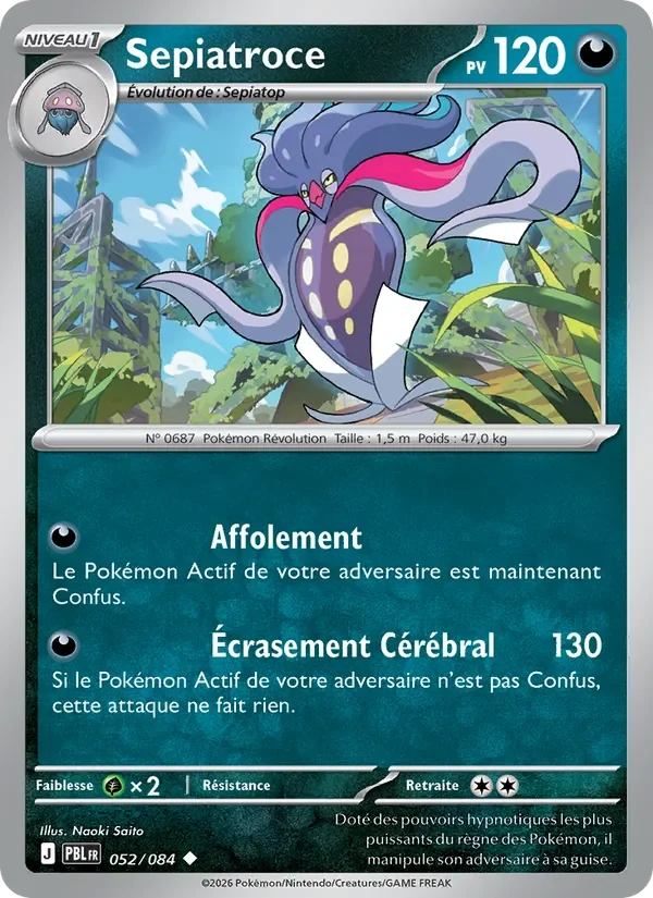 Carte Pokémon Sepiatroce 052/120 — Nuit Noire