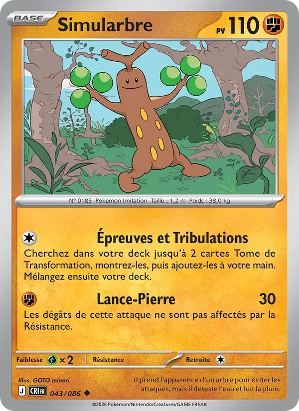 Carte Pokémon Simularbre 043/122 — Chaos Ascendant