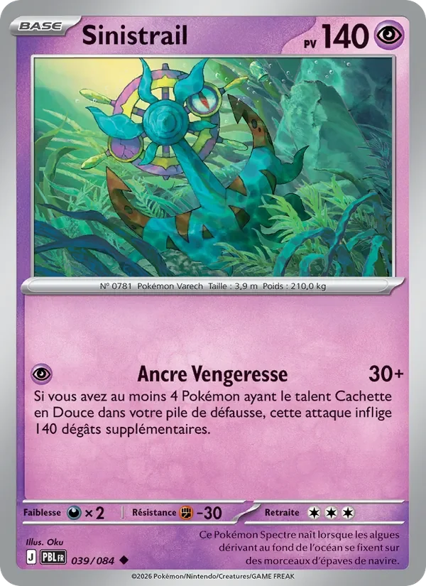 Carte Pokémon Sinistrail 039/120 — Nuit Noire