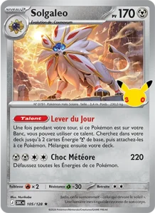 Carte Pokémon Solgaleo 105/128 du set 30e Anniversaire