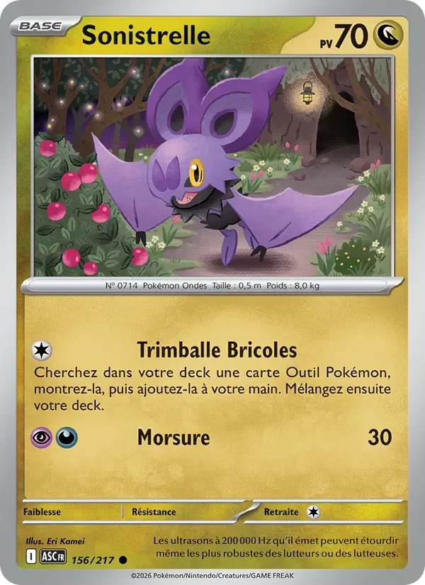 Carte Pokémon Sonistrelle 156/295 — Héros Transcendants