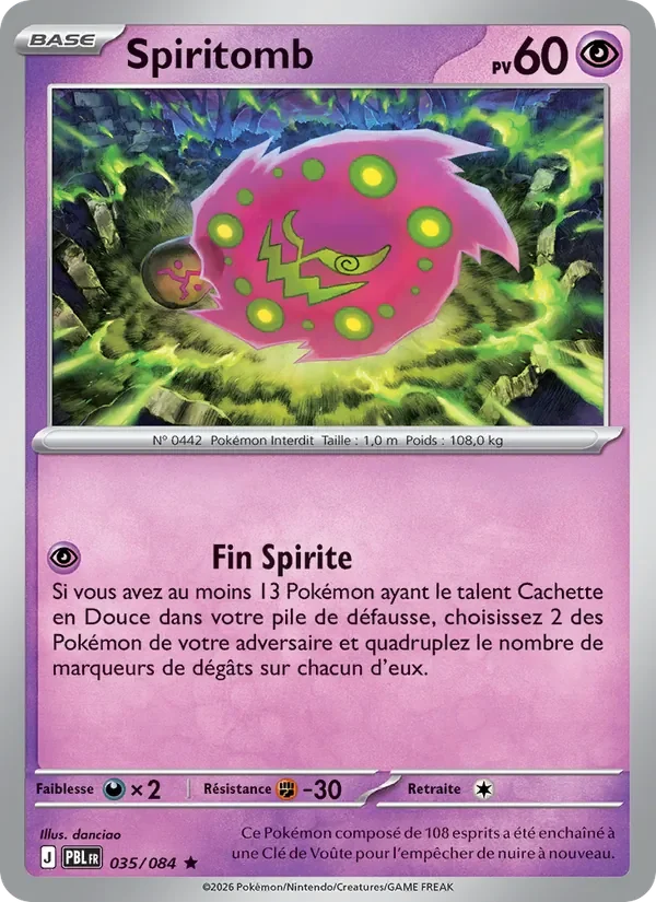 Carte Pokémon Spiritomb 035/120 — Nuit Noire