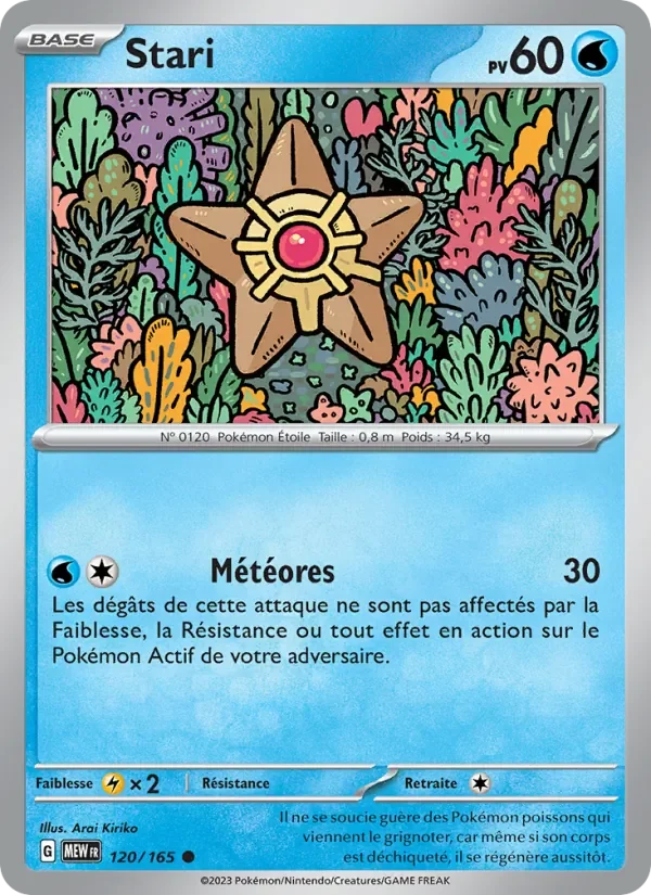 Carte Pokémon Stari 120/165 — 151