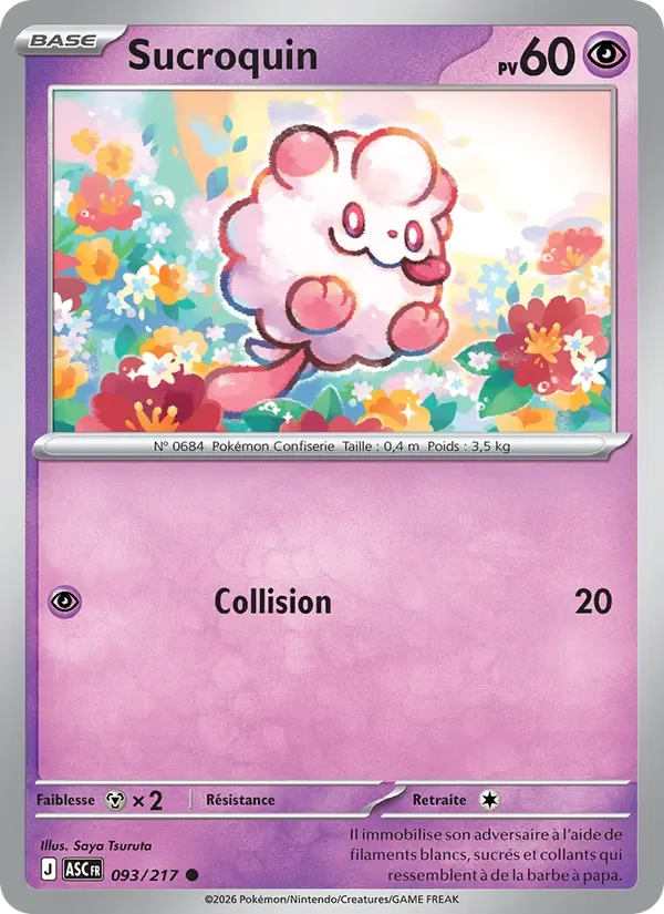 Carte Pokémon Sucroquin 093/295 — Héros Transcendants