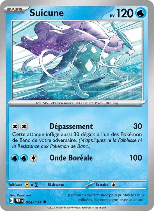 Carte Pokémon Suicune 024/131 — Évolutions Prismatiques