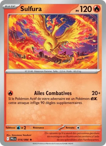 Carte Pokémon Sulfura 014/094, extension Flammes Fantasmagoriques