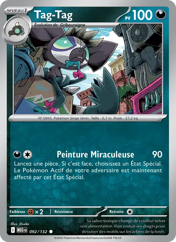 Carte Pokémon Tag-Tag 092/132 — Méga-Évolution