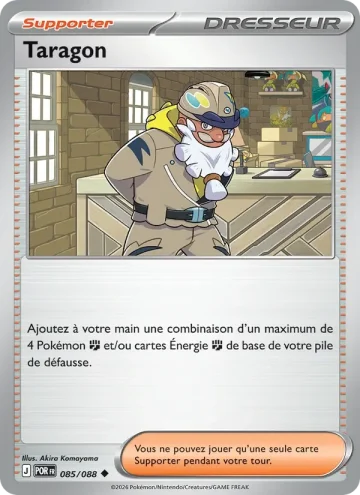 Carte Pokémon Taragon 085/088, extension Équilibre Parfait