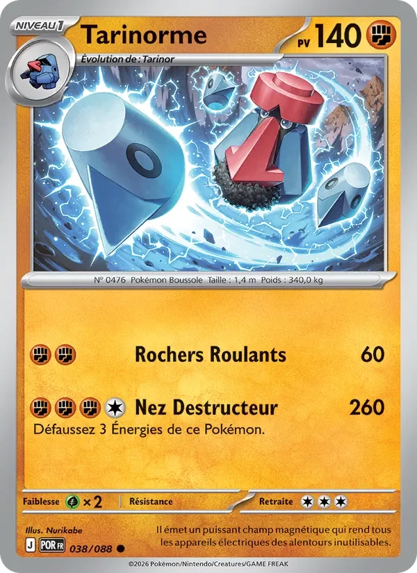 Carte Pokémon Tarinorme 038/124 — Équilibre Parfait