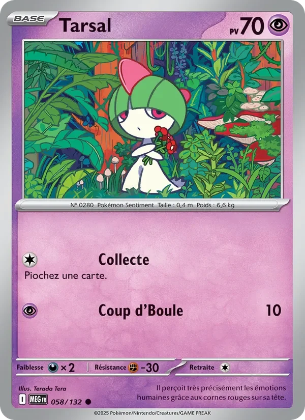 Carte Pokémon Tarsal 058/132 — Méga-Évolution