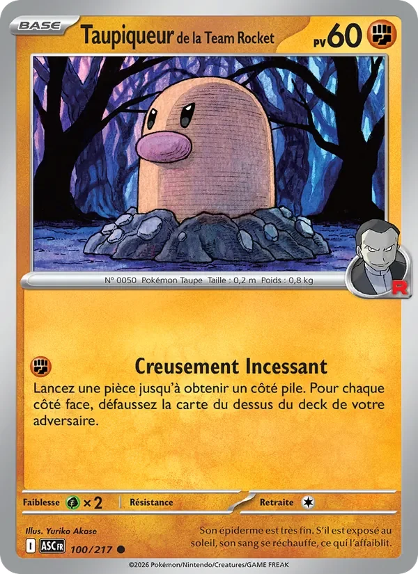 Carte Pokémon Taupiqueur de la Team Rocket 100/295 — Héros Transcendants