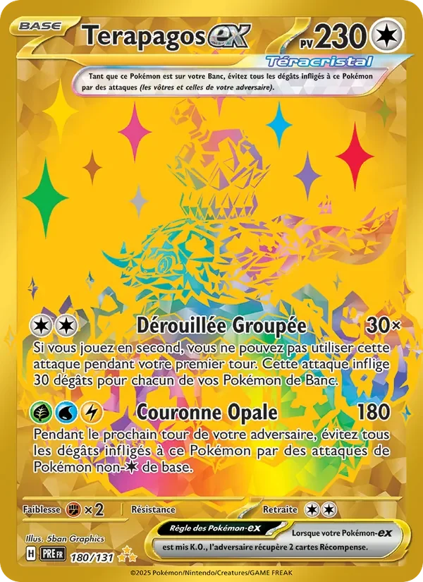 Carte Pokémon Terapagos-ex 180/131 — Évolutions Prismatiques