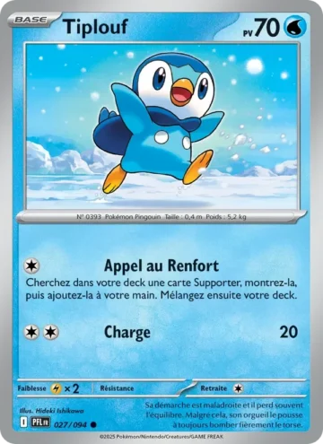 Carte Pokémon Tiplouf 027/094, extension Flammes Fantasmagoriques