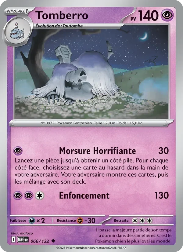 Carte Pokémon Tomberro 066/132 — Méga-Évolution