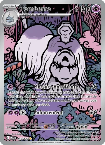 Carte Pokémon Tomberro 145/132, extension Méga-Évolution