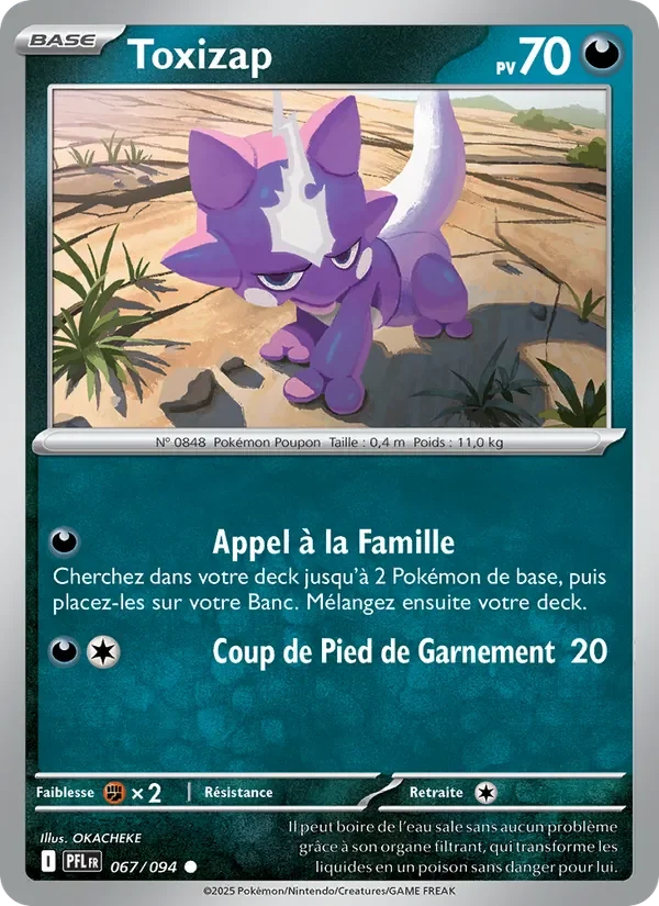 Carte Pokémon Toxizap 067/094 — Flammes Fantasmagoriques