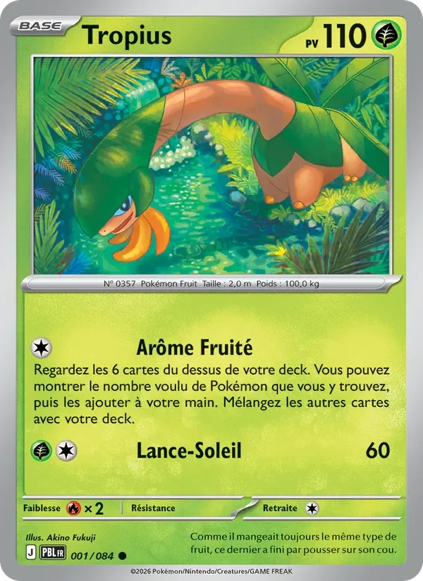 Carte Pokémon Tropius 001/120 — Nuit Noire