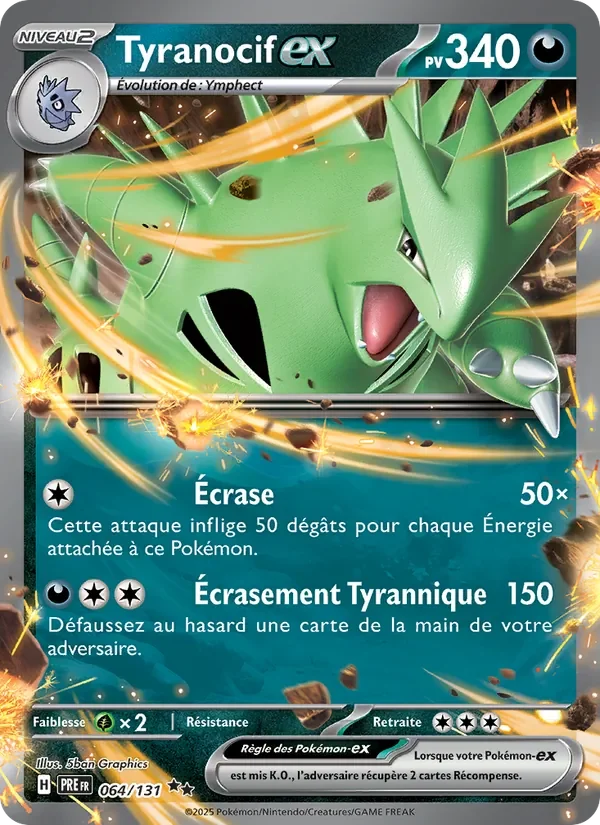 Carte Pokémon Tyranocif-ex 064/131 — Évolutions Prismatiques