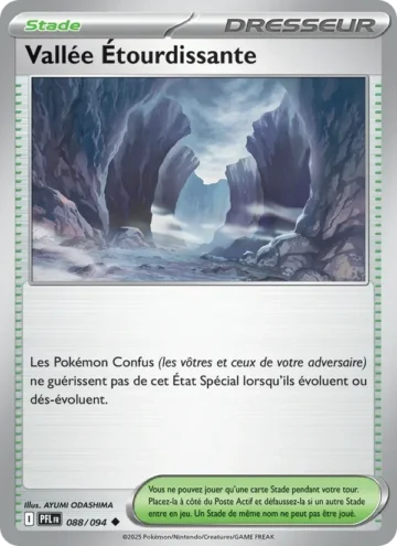Carte Pokémon Vallée Étourdissante 088/094, extension Flammes Fantasmagoriques