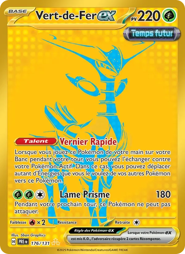 Carte Pokémon Vert-de-Fer-ex 176/131 — Évolutions Prismatiques