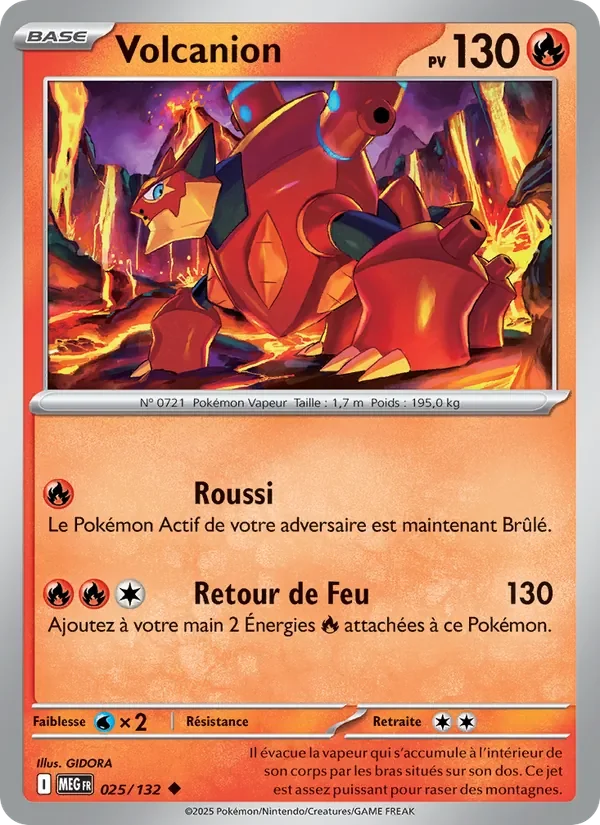 Carte Pokémon Volcanion 025/132 — Méga-Évolution