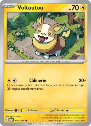 Carte Pokémon Voltoutou 030/094, extension Flammes Fantasmagoriques