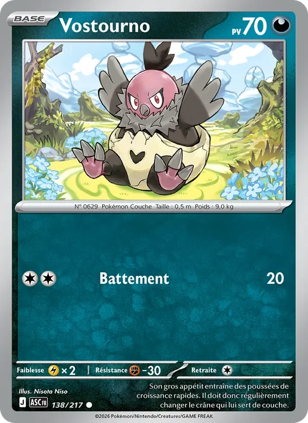 Carte Pokémon Vostourno 138/295 — Héros Transcendants