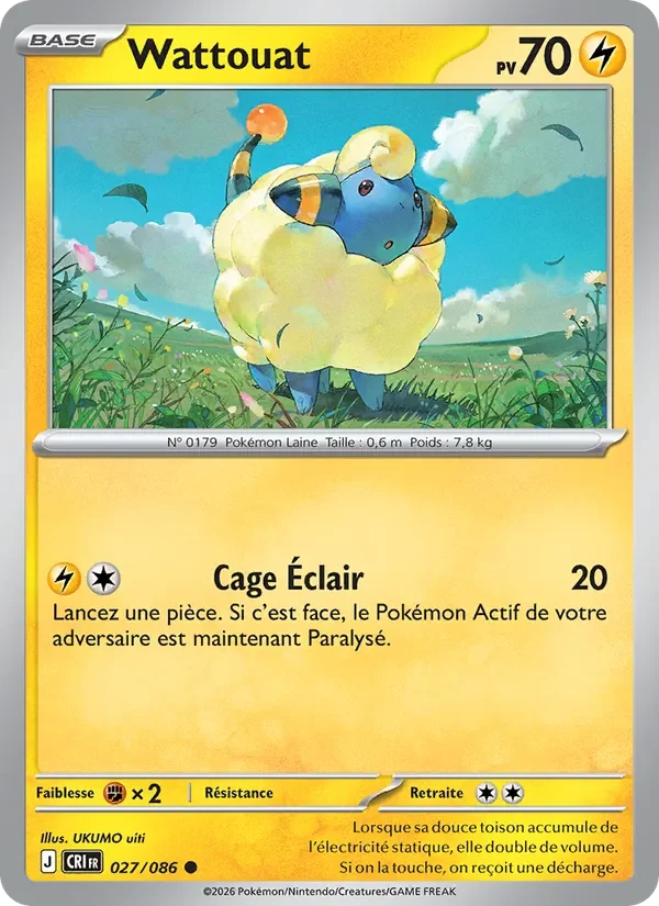 Carte Pokémon Wattouat 027/122 — Chaos Ascendant